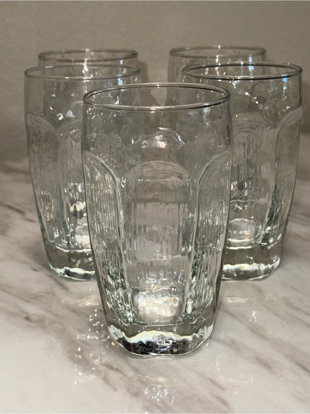 Libbey Glass Co Chivery tumblers height 5’5” set of 5